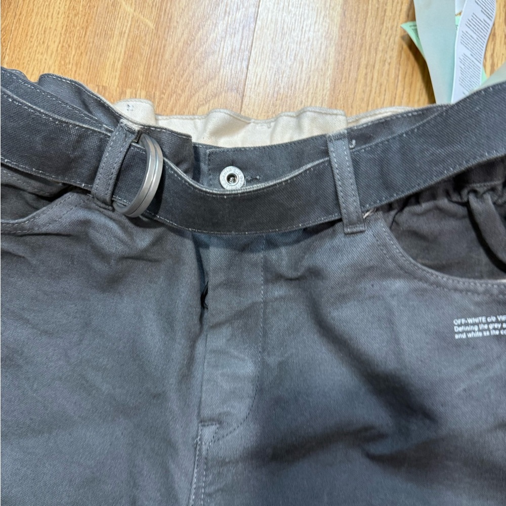 Off-White Dark Gray Relaxed Jeans - Picture 6 of 11